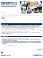 Physical Limitations DrivingRelated Fact Sheet For Medical Professionals