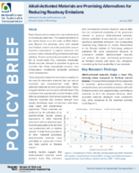AlkaliActivated Materials are Promising Alternatives for Reducing Roadway Emissions Policy Brief