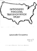 Nationwide Personal Transportation Study Automobile Occupancy