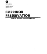 Corridor Preservation Study of Legal and Institutional Barriers