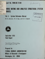 Bridge Rating and Analysis Structural System BRASS Vol I System Reference Manual