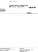 Truck Transport of Hazardous Chemicals  Isopropanol