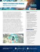 Mobility on Demand MOD Program Mobility Marketplace MOD Marketplace Overview