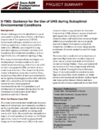 Guidance for the Use of UAS During Suboptimal Environmental Conditions Project Summary