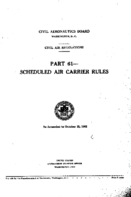 Part 61 Scheduled Air Carrier Rules As Amended To October 15 1942