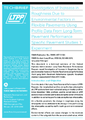 Investigation of Increase in Roughness Due to Environmental Factors in Flexible Pavements Using Profile Data From LongTerm Pavement Performance Specific Pavement Studies 1 Experiment techbrief