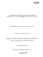 Realistic Radio Communications in Pilot Simulator Training