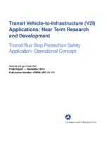 transit bus stop pedestrian safety application  operational concept