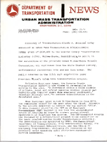 Department of Transportation News Urban Mass Transportation Administration UMTA 2374