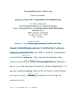 Deputy Secretary of Transportation Mortimer Downey Speeches November 1999