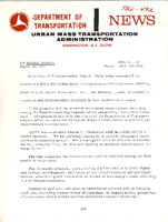 Department of Transportation News Urban Mass Transportation Administration UTMA 7268