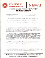 Department of Transportation News Urban Mass Transportation Administration DOT 7571
