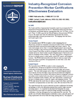 IndustryRecognized Corrosion Prevention Worker Certifications Effectiveness Evaluation