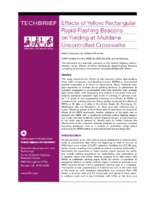 Effects of Yellow Rectangular RapidFlashing Beacons on Yielding at Multilane Uncontrolled Crosswalks  techbrief