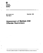 Assessment of Multiple DWI Offender Restrictions