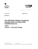 RunOffRoad Collision Avoidance Countermeasures Using IVHS Countermeasures Task 1 Vol 1 Technical Findings