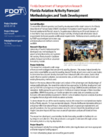 Florida Aviation Activity Forecast Methodologies and Tools Development Summary