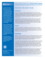 Electronic Recorder Study Tech Brief