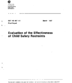 Evaluation of the Effectiveness of Child Safety Restraints