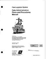 Fleet logistics system  data administration plans and procedures manual