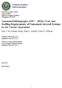 Annotated Bibliography 1997  2021 Crew and Staffing Requirements of Unmanned Aircraft Systems in Air Carrier Operations