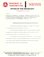 Speeches by Herbert F DeSimone Assistant Secretary for Environment and Urban Systems AprilSeptember 1971