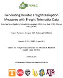 Generating Reliable Freight Disruption Measures with Freight Telematics Data