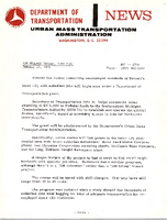 Department of Transportation News Urban Mass Transportation Administration DOT 2770