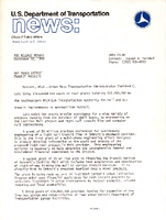 US Department of Transportation News Office of Public Affairs UMTA 2980 DOT Funds Detroit Transit Projects