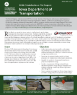 FHWA Climate Resilience Pilot Program Iowa Department of Transportation