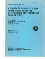Survey of Variable Voltage Power Conditioners for Application to the Tracked Air Cushion Vehicle