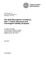 The SelfDescription Inventory Part 1 Factor Structure and Convergent Validity Analyses