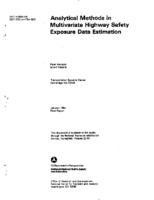 Analytical methods in multivariate highway safety exposure data estimation