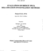 Evaluation of bridge deck delamination investigation methods