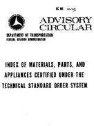 AC 2036F Index of Materials Parts and Appliances Certified Under the Technical Standard Order System