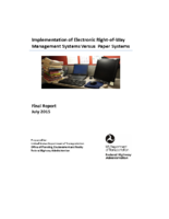 Implementation of Electronic RightofWay Management Systems Versus Paper Systems