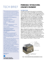 Permeable Interlocking Concrete Pavement techbrief