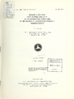 Historic 19711975 CostRevenue Analysis of the Automotive Operations of the Major US Automotive Products Manufacturers