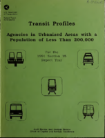 Transit Profiles Agencies in Urbanized Areas Exceeding 200000 Population  For the 1991 Section 15 Report Year