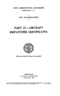 Part 27 Aircraft Dispatcher Certificates