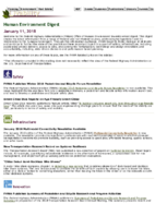 Human Environment Digest January 11 2018