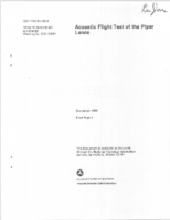 Acoustic flight test of the Piper Lance