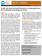 Life Cycle Cost and Performance of Lightweight Noise Barrier Materials along Bridge Structures