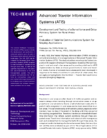 Advanced traveler information systems ATIS  development and testing of a surveillance and delay advisory system for rural areas and evaluation of satellite communications system for mayday applications