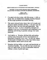 Deputy Secretary of Transportation Mortimer Downey Speeches April 1994