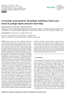 Uncertainty Assessment for 3D Geologic Modeling of Fault Zones Based on Geologic Inputs and Prior Knowledge