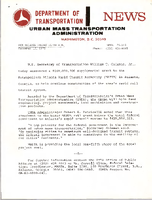 Department of Transportation News Urban Mass Transportation Administration UMTA 75113