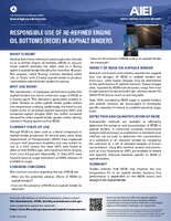 Responsible Use of ReRefined Engine Oil Bottoms REOB in Asphalt Binders