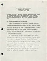 Statement of Claude S Brinegar Secretary of Transportation Before the Subcommittee on Roads of the Senate Public Works Committee Regarding the Administrations Proposed 1973 FederalAid Highway and Public Transportation Act and S 502