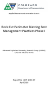 Rock Excavation Best Management Practice Phase I Rock Cut Perimeter Blasting BMP